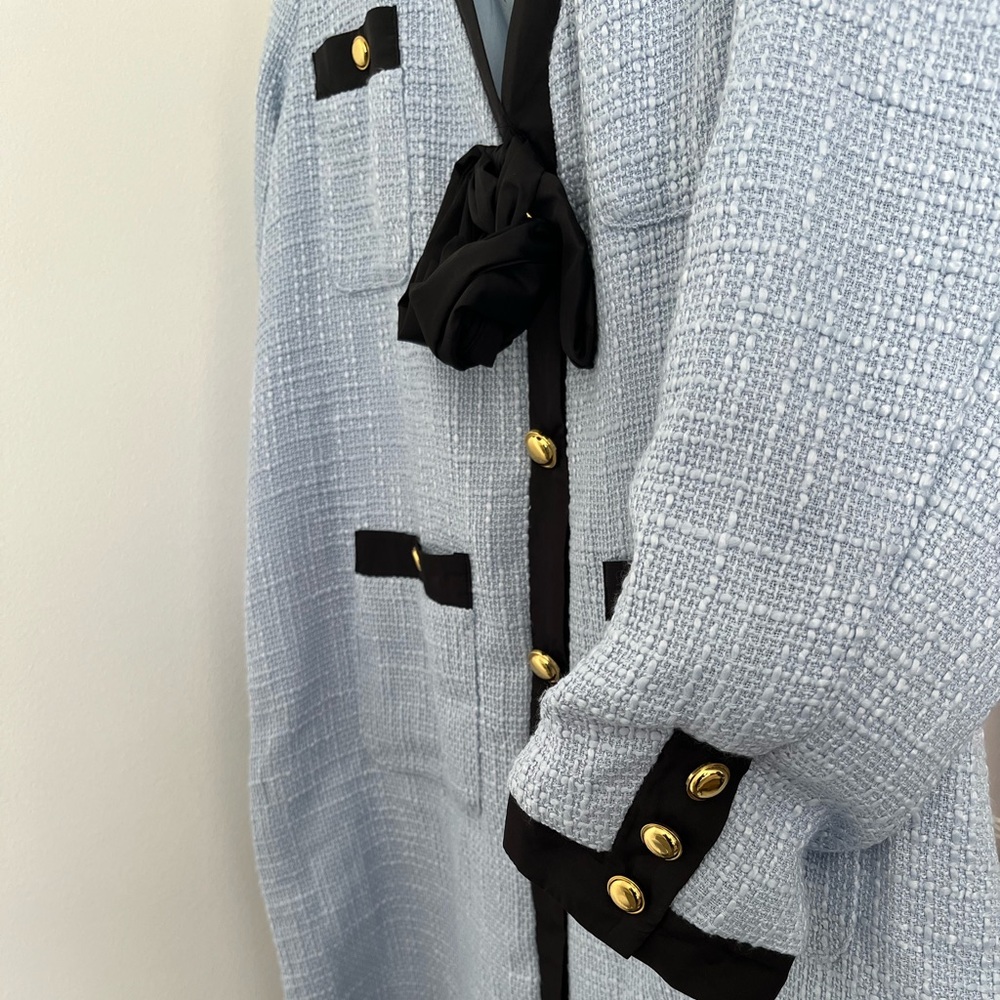 Polander Place Coco Tweed Dress - Blue - Picture 9 of 9